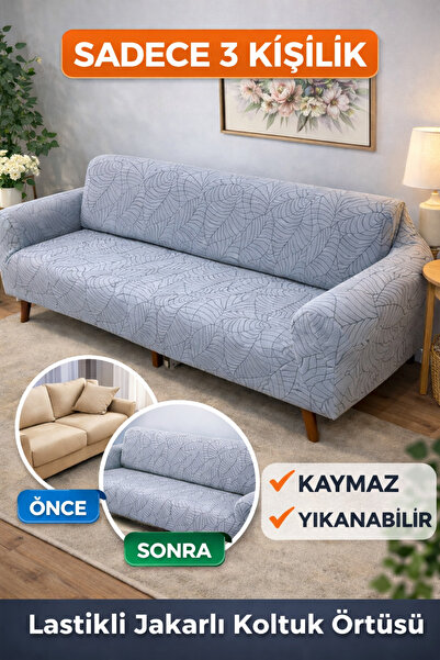 seltenet Jakarli 3 kişilik Koltuk Örtüsü , Çekyat Kanepe Kılıfı (ÜRÜN İÇERİĞİ 1ADET) koltuk kılıfı