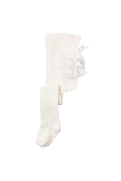 Bibaby جوارب طويلة من الدانتيل من قماش الجاكار العضوي 68440 إكرو