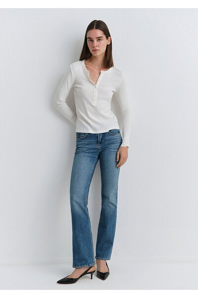 Mavi Alina Iconic Puslu Indigo Mavisi Jean Pantolon 1012577-90538