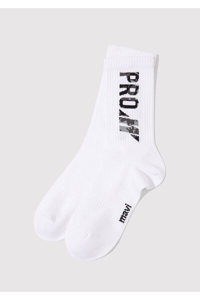 Mavi Pro Printed White Socks 0912095-620