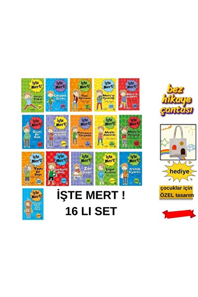 TÜRKİYE İŞ BANKASI KÜLTÜR YAYINLARI HARİKA-İŞTE MERT! SERİSİ -16 KİTAPLIK SÜP...
