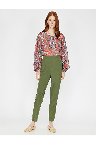 Koton Плісировані ткані штани із заниженою талією