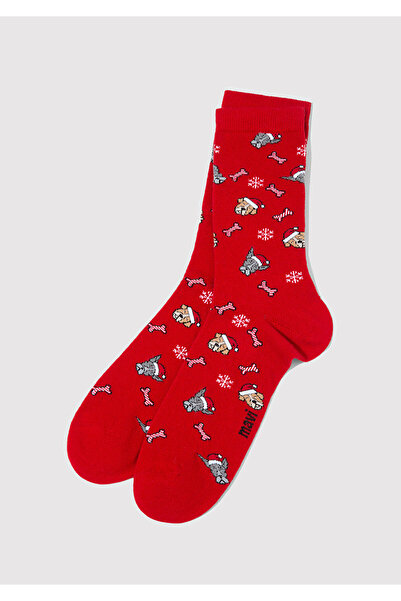 Mavi Christmas Themed Red Socks 0912174-70463