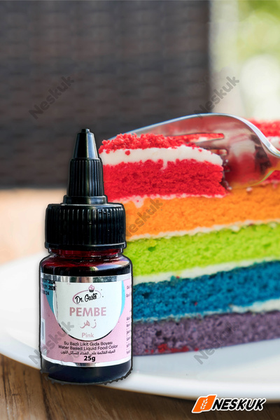 Neskuk Pembe Su Bazlı Likit Gıda Boyası 25 g | Pink Food Color | Pasta ve Kre...