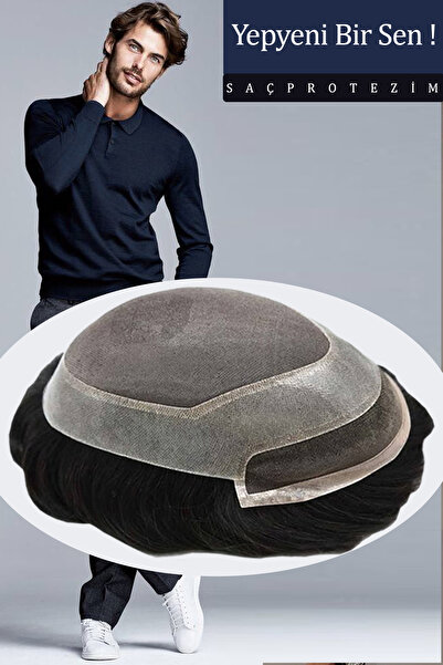 SACPROTEZİM Protez Saç Ancora 6x9 1B %40 Beyazlı Ince Telli Her Yöne Taranabi...