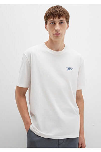 Mavi Printed Ecru T-Shirt Loose Fit / Loose Relaxed Fit 0612840-70057