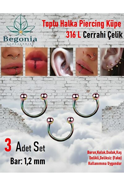 Öte Beri Hayallerin Ötesi 316l Cerrahi Çelik Spike Helix,Septum,Kıkırdak,Smil...