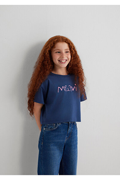 Mavi Tricou pentru câini cu imprimeu bleumarin, cu potrivire largi / lejer co...