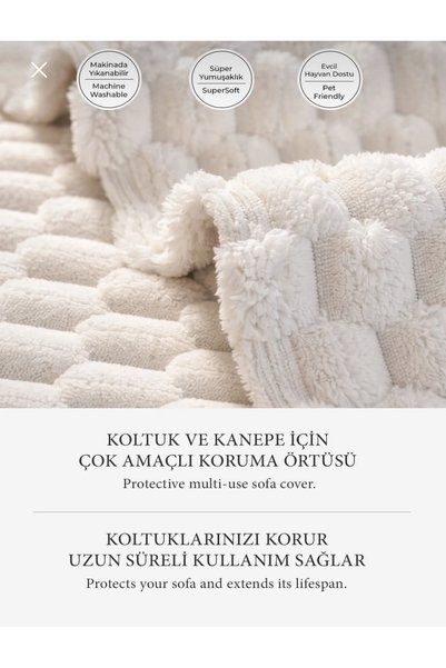 Generic Brand Sofa Cover 175X215 Cm-Sofa Bed Cover, Non-Slip, Washable, Luxury Fabric Plush Cover