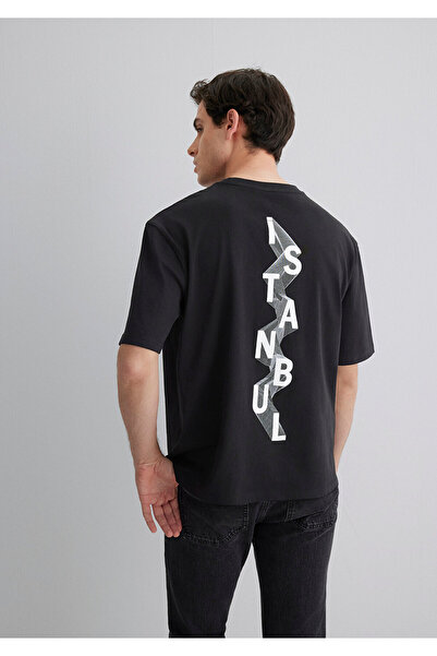 Mavi Istanbul Printed Black T-Shirt Relaxed Fit / Relaxed Cut 0613001-71379