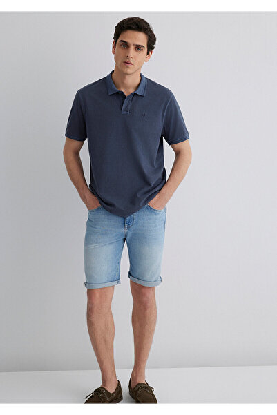 Mavi Marineblaues Polo-T-Shirt Regular Fit / Normaler Schnitt 0612621-70726