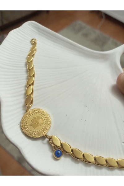 AYKE AKSESUAR Çelik çeyrekli arpa bileklik