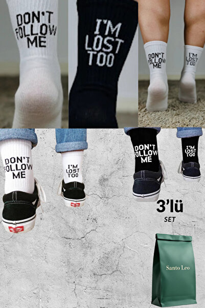 SANTO LEO 3 Pairs White Cotton Tennis College Socks Socket Socks