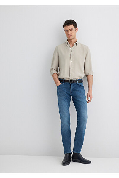 Mavi Pantaloni de jeans Jake Lux Indigo Blue cu nuanță neagră 0042289559