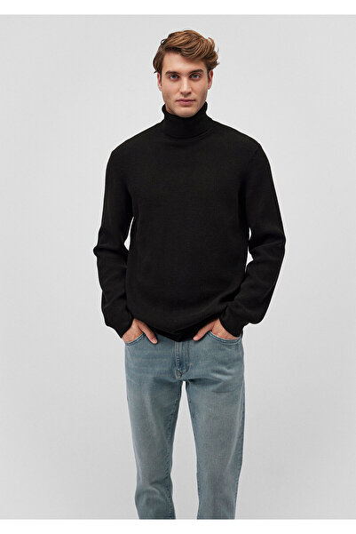 Mavi Μαύρο πουλόβερ με χοντρό λαιμό Slim Fit 0710196 -900