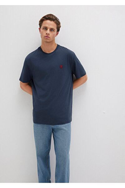 Mavi Tricou brodat cu logo Seal, albastru bleumarin, cu croiala lejeră / cu croiala lejeră confortabilă 067074-33207