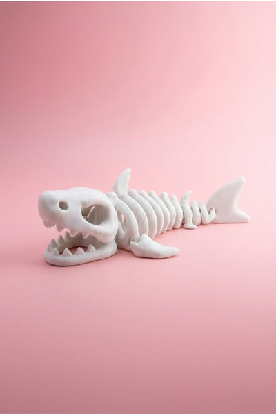 Vision Craft Hareketli Iskelet Köpekbalığı Modeli - 3D Baskı