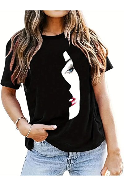 l'eivor Жіноча футболка з принтом Perspective Black