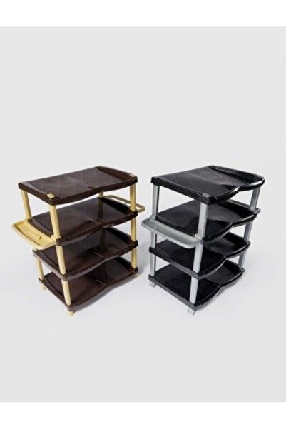 sterk Suport practic pentru pantofi din plastic - 4 rafturi - 47x33x65 cm