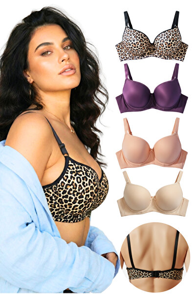 BRAşk 4'lü Dolgulu Destekli Push Up Sütyen Seti Göğsü Dik ve Dolgun Gösteren ...