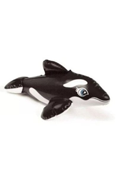 Intex Inflatable Toy for Pool or Bathtub, 58590, Black Dolphin, 30 cm