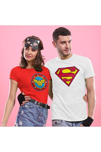 l'eivor Draga čudesna ženo & supermen Štampano unisex T-shirt kombinacija za ...