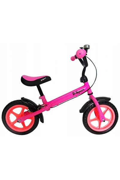 Pepita metal-frame balance bike with basket and horn, 12" (pink-brown)