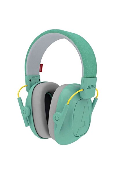 Alpine Căști antifonice pliabile pentru copii cu vârsta cuprinsă între 5 și 16 ani, oferă protecție auditivă, SNR 25, verde mentă, Muff