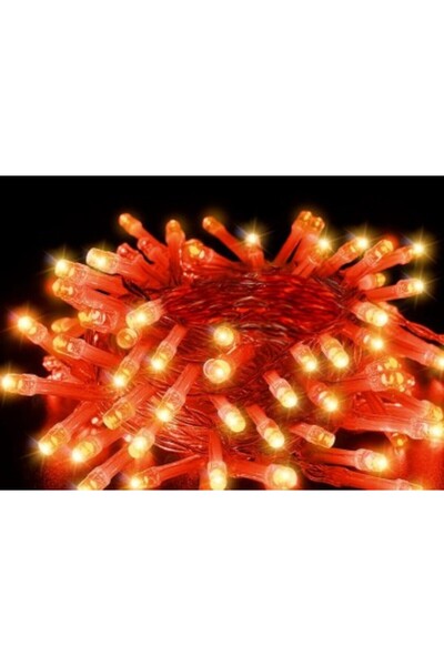 Mercaton Instalație liniară de lumini de Crăciun, roșii, 8 m, 100 LED-uri