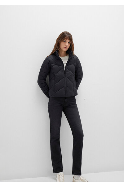 Mavi Stand Collar Black Puffer Coat 110698-900