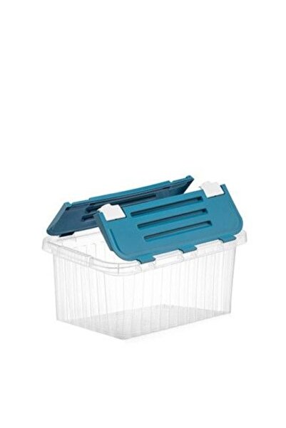 OEM Storage box made of PP, Double opening lid, Transparent, 11 L