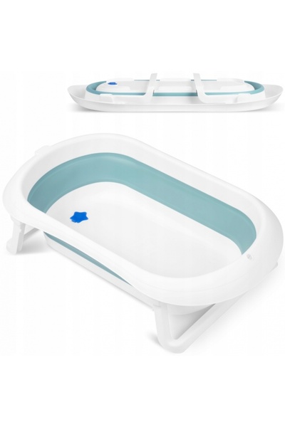 Ricokids Cadă de baie pentru bebeluși cu dop de scurgere RK-281 Albastră