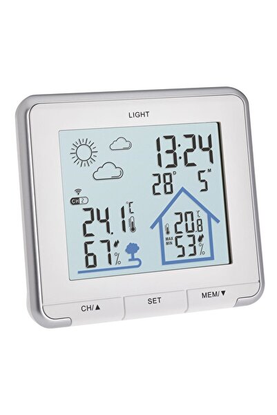 TFA Wireless Weather Station LIFE 35.1153.02 with External Wireless Transmitter Included, White