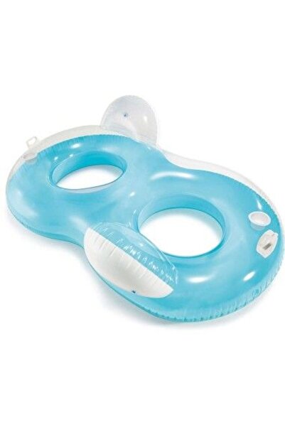 Intex Saltea de plajă gonflabilă pentru 2 persoane, cu spătar dublu