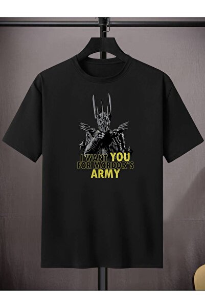 l'eivor Tricou din bumbac imprimat Lotr Army Lord of the Rings Sauron