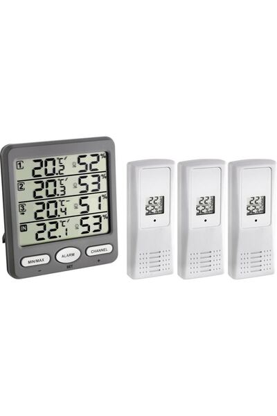TFA Termo-Higrometru cu 3 senzori wireless 30.3054.10