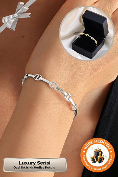 Lucente Jewellery Işıklı Hediye Kutulu Ayarlanabilir Zincir Halkalı Bilezik 9...