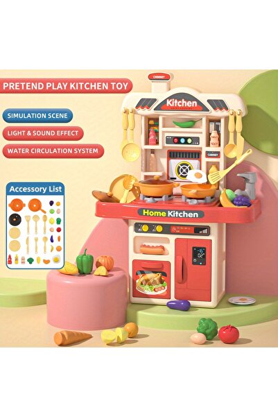 Choice Red Realistic Pretend Play Cooking Toy for Kids, Chef Playset Kitchen ...