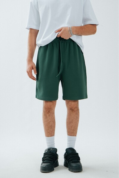 Twobucks Green Pique Men's Shorts