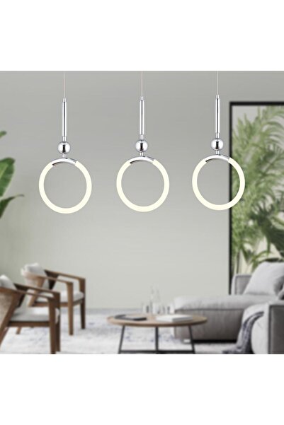 Apliqa Struer 3'lü Sıralı Krom Ledli 66 Watt Modern Koridor, Yatak Odası Salo...