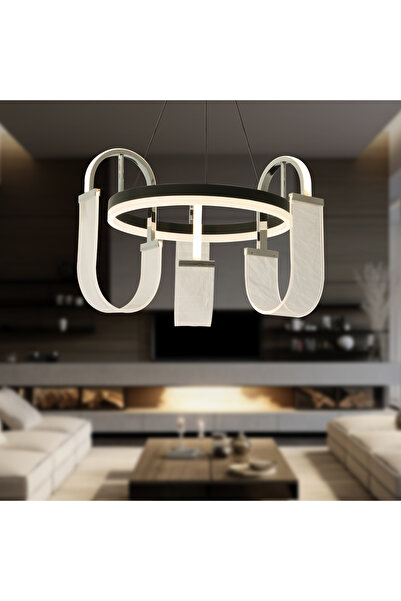 Apliqa Debora 3 lü 51 watt Ledli Modern Tasarım Oturma Odası Salon Avize