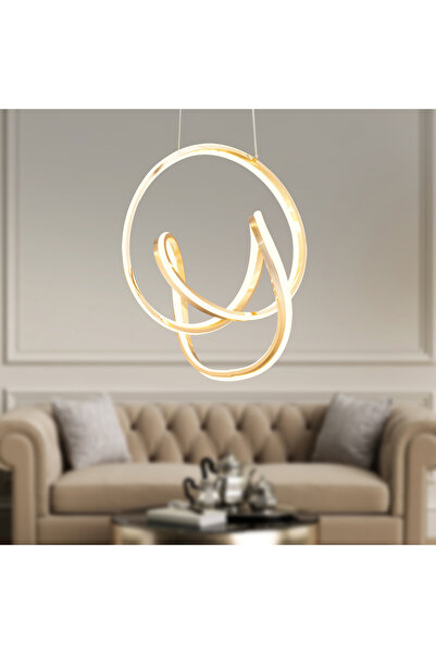 Apliqa Aron Tekli Gold Ledli Modern Ofis Avizeleri,Koridor, Yatak Odası Salon...