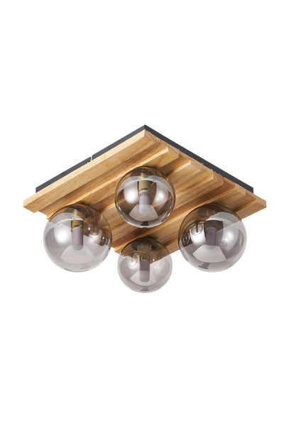 Apliqa Meggy 4'Lü Ahşap Plafonyer Avize