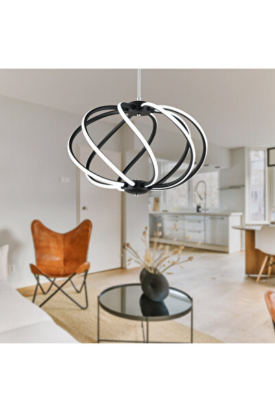 Apliqa Gestel Siyah Sarkıt 88 Watt Sarkıt Ledli Modern Mutfak Banyo Led Salon...