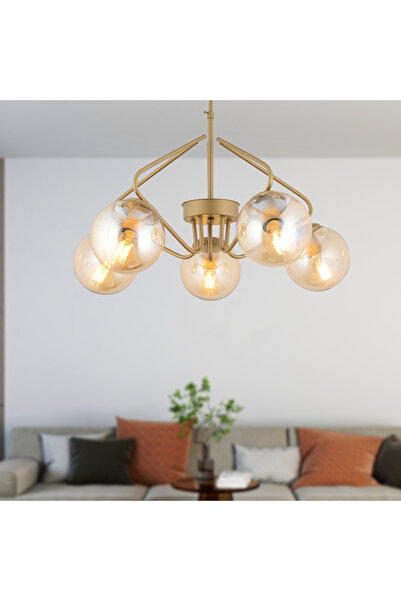 Apliqa Mildred 5'li Eskitme Modern Sarkıt Genç Odası Mutfak Yatak Odası Salon Sarkıt Avize