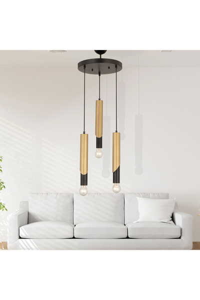 Apliqa Vegamu 3Lü Yuvarlak Eskitme Modern Koridor Mutfak Salon Retro Avize