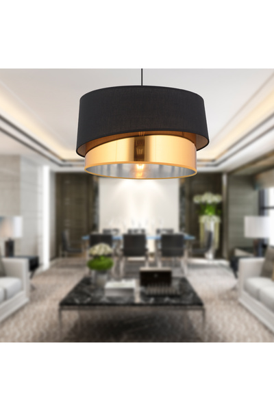 Apliqa Marstal Büyük 2 Katlı Siyah Gold Detaylı Modern Koridor,Yatak Odası Sa...