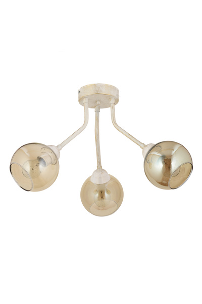 Apliqa David 3Lü Beyaz Silme Bal Camlı Modern Genç Odası MutfakSalon Avize