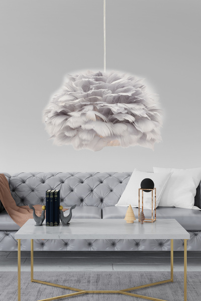 Apliqa Belinay Tekli Tüylü Siyah Sarkıt Avize Modern Sarkıt Mutfak Salon Sarkıt Avize