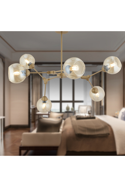 Apliqa BÜRKE 6LI AVİZE ESKİTME Modern Koridor Yatak Odası Salon Avize